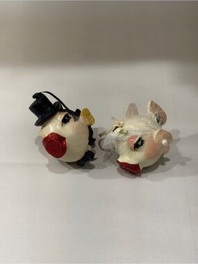 KATHERINE’S COLLECTION Kissing (2)Fish married Ornament Christmas